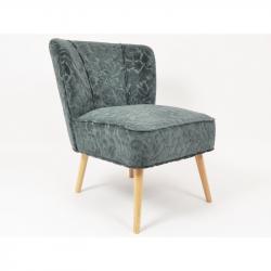 FAUTEUIL VELOURS VERT