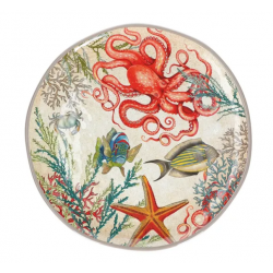 PLAT ROND EN MÉLAMINE SEALIFE 42CM