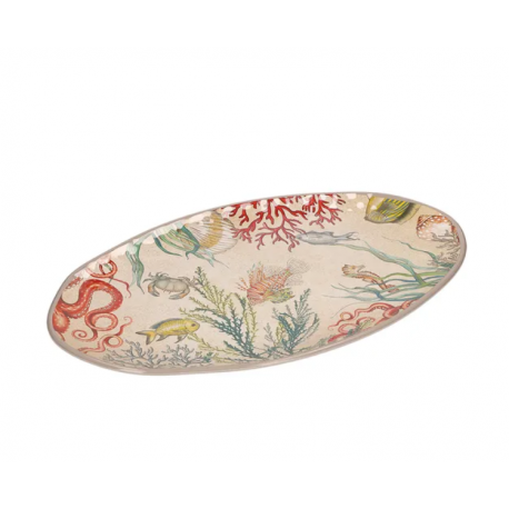 PLAT OVALE EN MÉLAMINE SEALIFE 52 X 30CM PLAT OVALE EN MÉLAMINE SEALIFE 52 X 30CM
