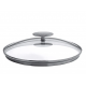 COUVERCLE EN VERRE BOMBÉ PLATINE 20CM