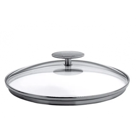 COUVERCLE EN VERRE BOMBÉ PLATINE 20CM