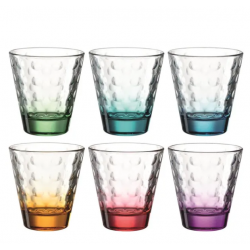 LOT DE 6 GOBELETS BAS PEPS MULTICOLORE