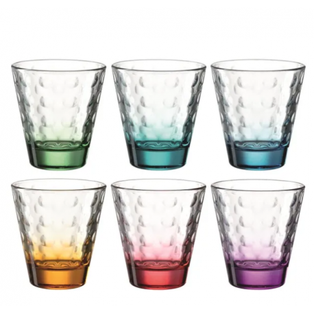 LOT DE 6 GOBELETS BAS PEPS MULTICOLORE